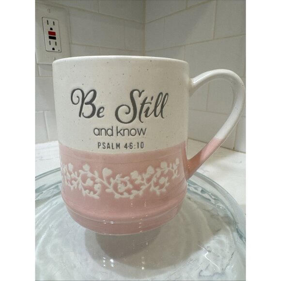 Sheffield Home Material Stoneware Ceramic PSALM 46:10 Be Still And Know - Picture 1 of 13